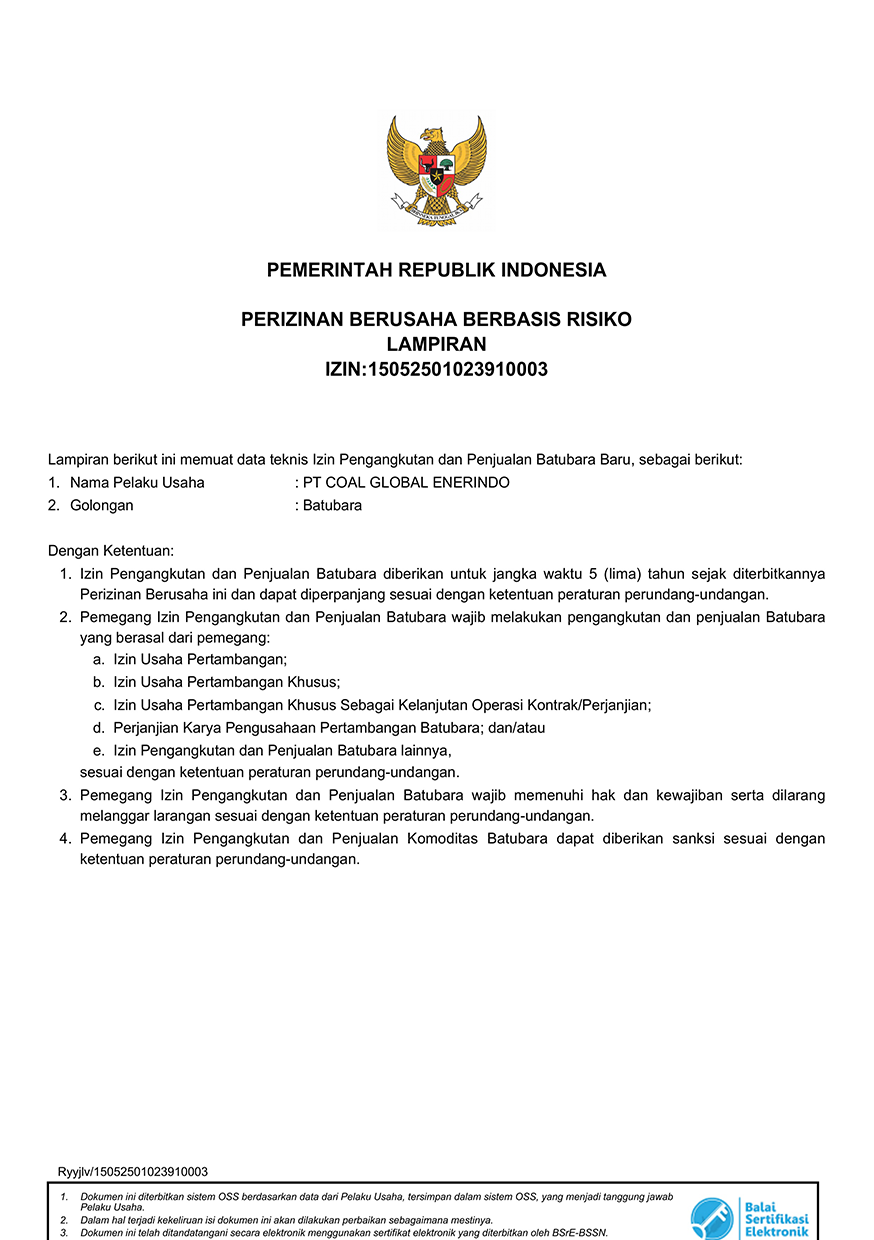 License attachment - detailed terms